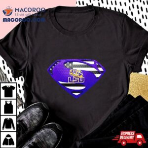 Usa Flag Inside Lsu Tigers Superman Shirt