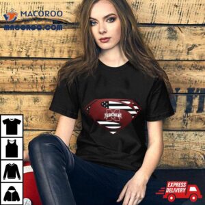 Usa Flag Inside Mississippi State Bulldogs Superman Tshirt