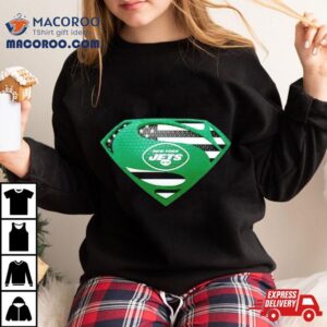 Usa Flag Inside New York Jets Superman Tshirt