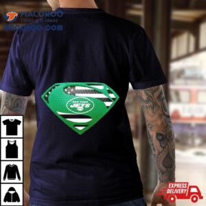 Usa Flag Inside New York Jets Superman Tshirt