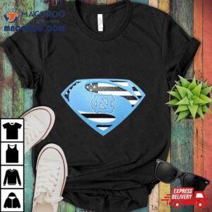 Usa Flag Inside North Carolina Tar Heels Superman Tshirt