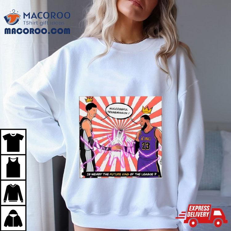 Victor Wembanyama And Lebron James King Successful Transmission Shirt Victor Wembanyama And Lebron James King Successful Transmission Shirt