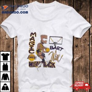 Vintage Nba Los Angeles Lakers Magic Bart Simp We Re Back Bootleg Tshirt