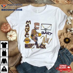 Vintage Nba Los Angeles Lakers Magic Bart Simp We Re Back Bootleg Tshirt