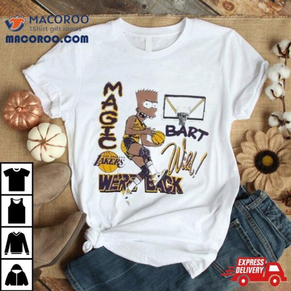 Vintage Nba Los Angeles Lakers Magic Bart Simp We’re Back Bootleg Shirt