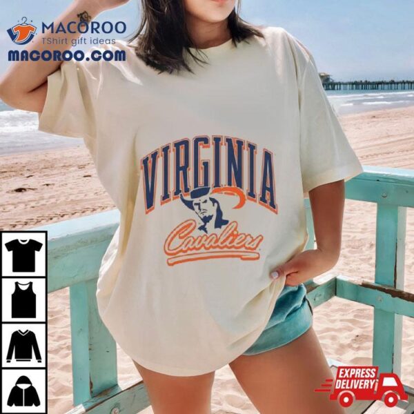 Virginia Cavaliers Men’s Basketball Mascot Logo Ringer Retro Shirt