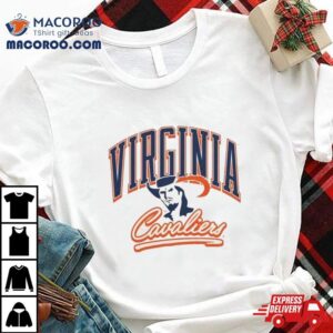 Virginia Cavaliers Men’s Basketball Mascot Logo Ringer Retro Shirt