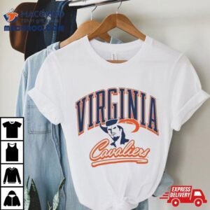 Virginia Cavaliers Men Rsquo S Basketball Mascot Logo Ringer Retro Tshirt