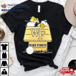 Wake Forest Demon Deacons Snoopy And Woodstock The Peanuts Baseball Shirt