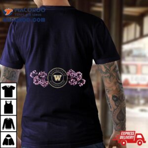 Washington Huskies Cherry Blossom Embroidered T Shirt