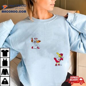 Washington Nationals Vs St Louis Cardinals Mlb Mascot Cartoon Baseball Tshirt