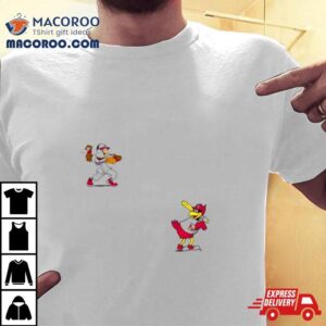 Washington Nationals Vs St Louis Cardinals Mlb Mascot Cartoon Baseball Tshirt