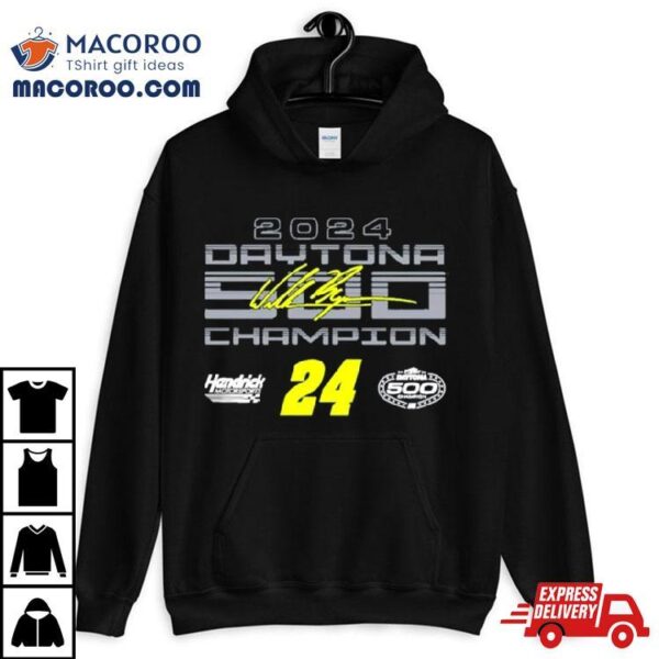 William Byron Checkered Flag Sports 2024 Daytona 500 Champion Exclusive T Shirt