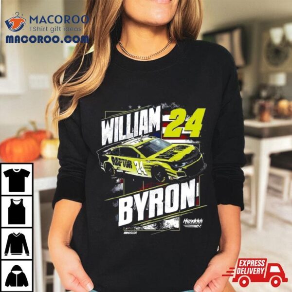 William Byron Hendrick Motorsports Team Collection Navy Raptor Patriotic 2024 Shirt