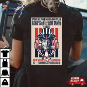 Willie Nelson July 4 2024 Freedom Mortgage Pavilion Camden Nj Shirt