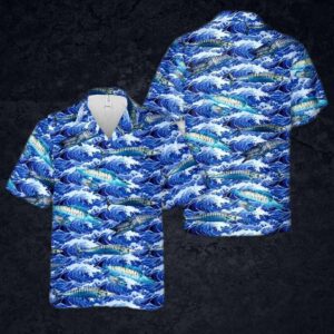 Wintertime Wahoo Fishing Hawaiian Shirt