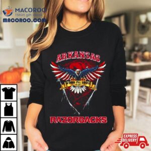 Wooo Pig Sooie Arkansas Razorbacks Football Us Eagle Tshirt