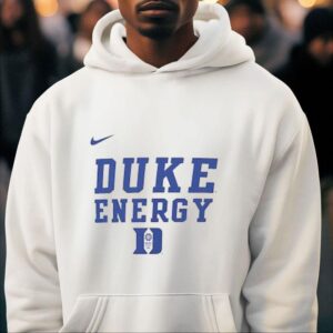 Youth Nike White Duke Blue Devils On Court Bench Energy Hoodie