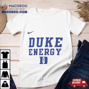 Youth Nike White Duke Blue Devils 2024 On Court Bench Energy T Shirt