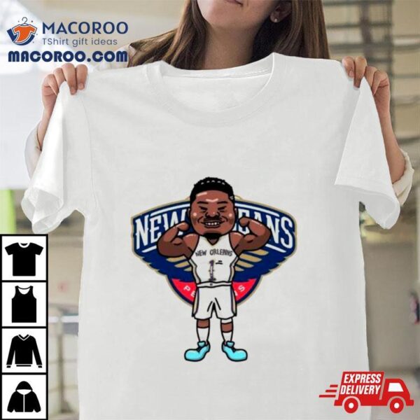 Zion Williamson New Orleans Pelicans Player Cartoon Shirt