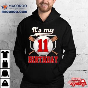 11th Baseball Birthday Boy Player 11 Year Old Sport Shirt