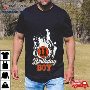 11th Birthday Basketball Theme Boy 11 Yrs Old Shirt