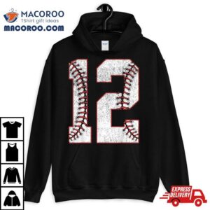 Th Birthday Party Twelve Year Old Baseball Bday Boys Tshirt