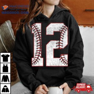 Th Birthday Party Twelve Year Old Baseball Bday Boys Tshirt