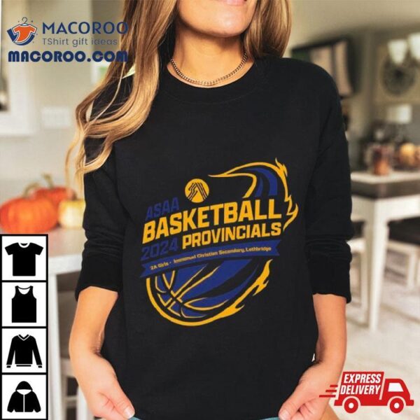 2024 Asaa Basketball Provincials 2a Girls Immanuel Christian Secondary Shirt