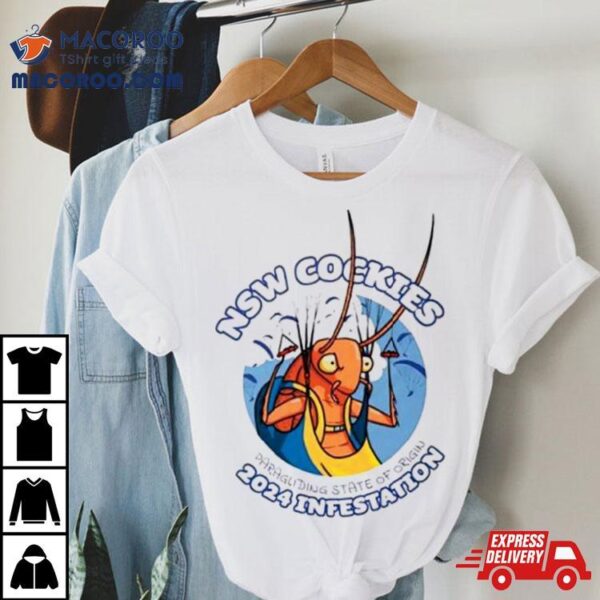 2024 Nsw Cockies Infestation Paragliding State Of Origin Logo Shirt