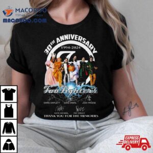 Th Anniversary Foo Fighters Thank You For The Memories Tshirt