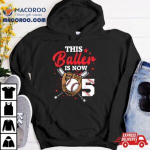 5th Birthday Baseball Boy 5 Year Old Player Shirt