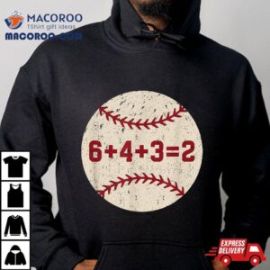 6+4+3=2 Baseball Double Play Retro Funny Player Shirt