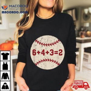 Baseball Double Play Retro Funny Player Tshirt