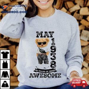 86 Years Of Being Awesome May 1938 Cool 86th Birthday Gift Shirt