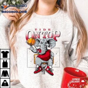 Alabama Crimson Tide On Top The Elephant Basketball Tshirt