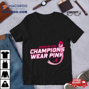 Alabama Crimson Tide Power Of Pink Breast Cancer Tshirt