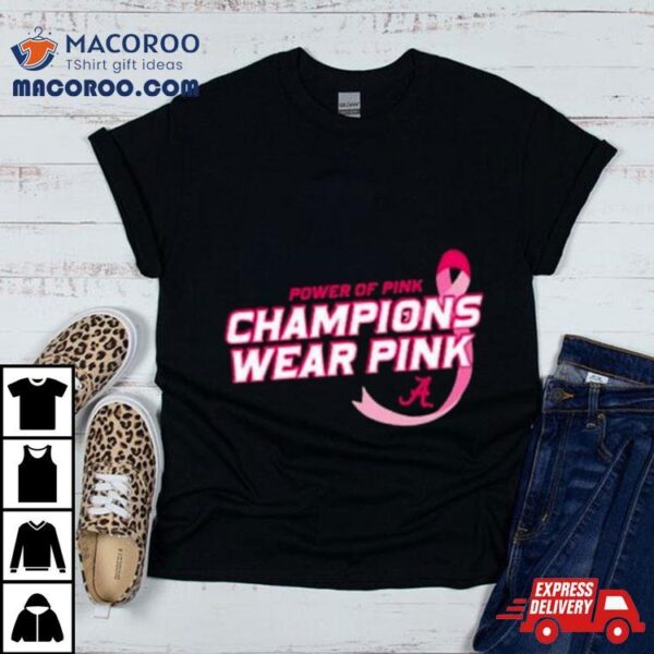 Alabama Crimson Tide Power Of Pink Breast Cancer Shirt