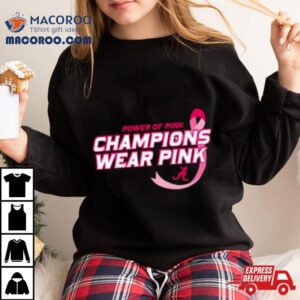 Alabama Crimson Tide Power Of Pink Breast Cancer Tshirt