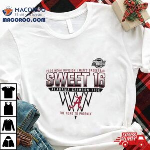 Alabama Crimson Tide Sweet 16 Di Men’s Basketball 2024 The Road To Phoenix Shirt