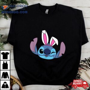 Amazon Essentials Disney Stitch Winking Spring Easter Bunny Ears Tshirt
