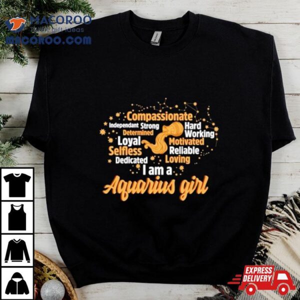 Aquarius Girl Birthday Astrology Zodiac Sign Women Aquarius Great Gifshirt