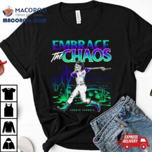 Arizona Diamondbacks Corbin Carroll Major League Baseball Player Skull Embrace The Chaos Tshirt