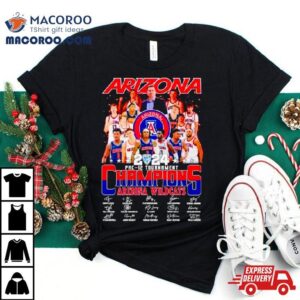 Arizona Wildcats Pac Tournament Champions Signatures Tshirt