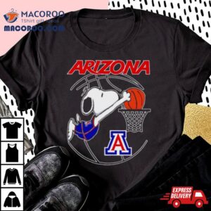 Arizona Wildcats Basketball Snoopy Dunk Logo Tshirt