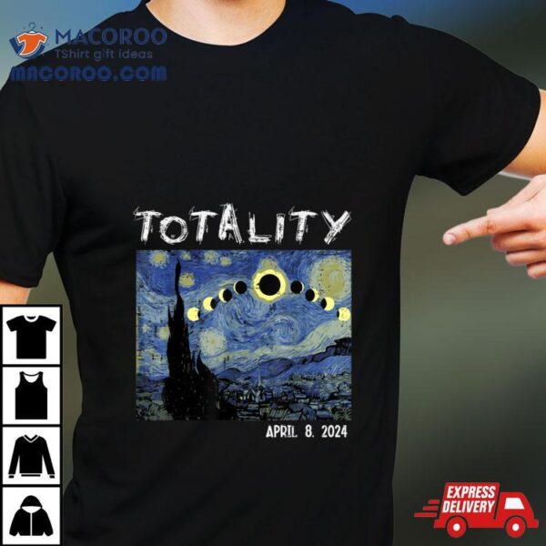 Art Solar Eclipse 2024 Totality April 8 Men Women Kids Shirt