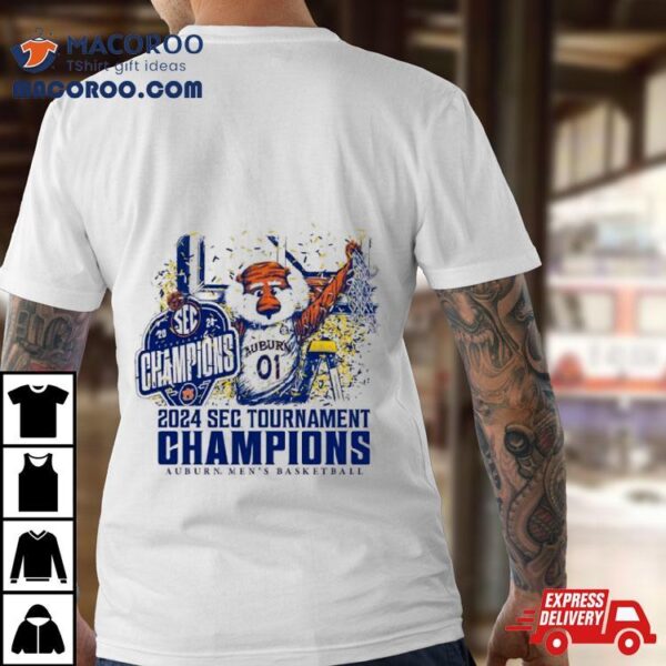 Aubie Auburn Tigers Sec Tournament Champions 2024 Shirt