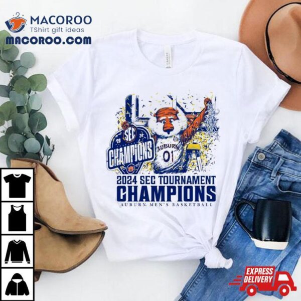 Auburn Men’s Basketball 2024 Sec Tournament Champions Shirt