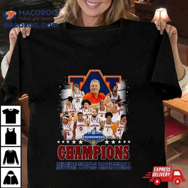 Auburn Tigers Basketball Sec Tournament Champions 2024 Shirt