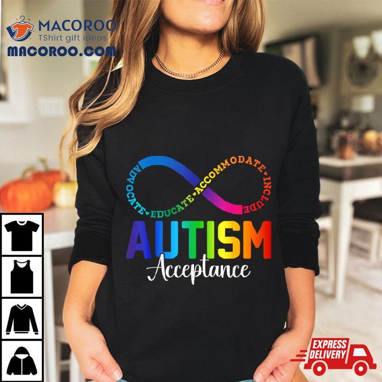 Autism Awareness Acceptance Shirt Infinity Symbol Men Women Shirt Autism Awareness Acceptance Shirt Infinity Symbol Men Women Shirt
